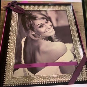 Rhinestone photo frame arte de casa 8x10 clear crystal NEW in box